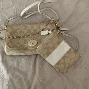 Coach bag and small pouch set